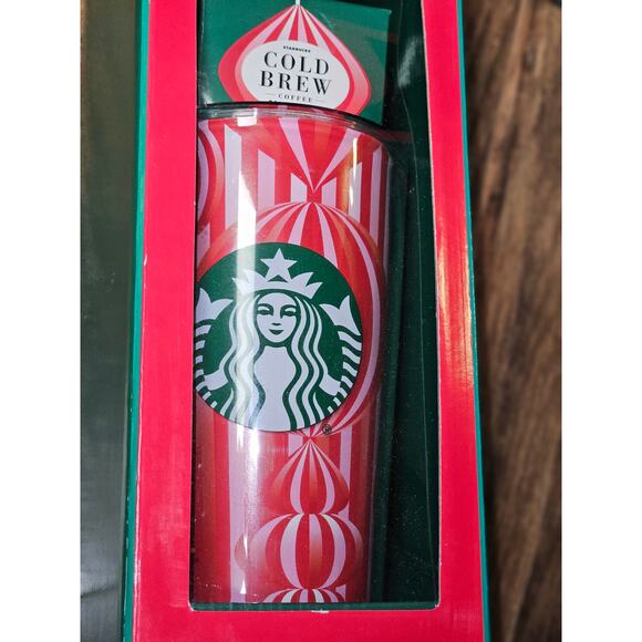 Starbucks Cold Cup Gift Set w/Cold Brew Pink/Red Acrylic Tumbler 16 FL OZ - Picture 5 of 8